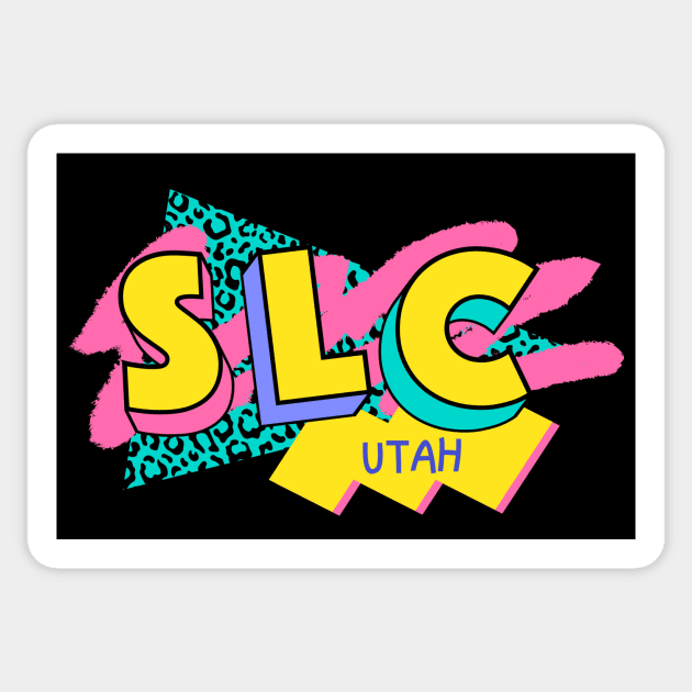 Retro 90s Salt Lake City SLC / Rad Memphis Style / 90s Vibes Sticker by Now Boarding